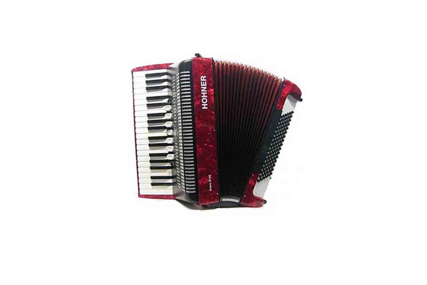 Аккордеон 7/8 Hohner A4073 (A1673) BRAVO III 96 Red Аккордеон - фото 1