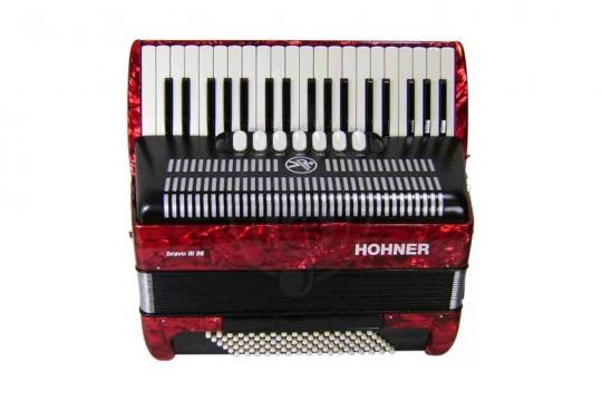 Аккордеон 7/8 Hohner A4073 (A1673) BRAVO III 96 Red Аккордеон - фото 2
