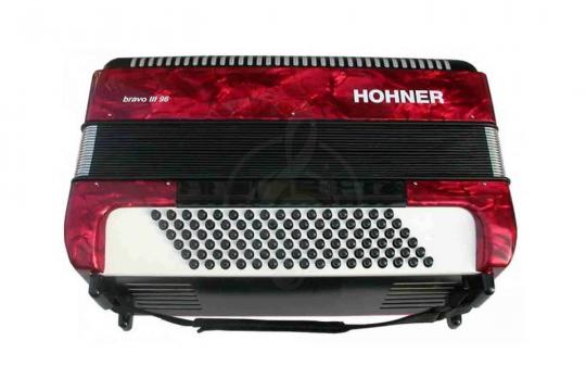 Аккордеон 7/8 Hohner A4073 (A1673) BRAVO III 96 Red Аккордеон - фото 3