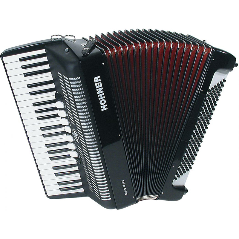Аккордеон 4/4 Hohner A4082 (A1682) BRAVO III 120 Black Аккордеон - фото 1
