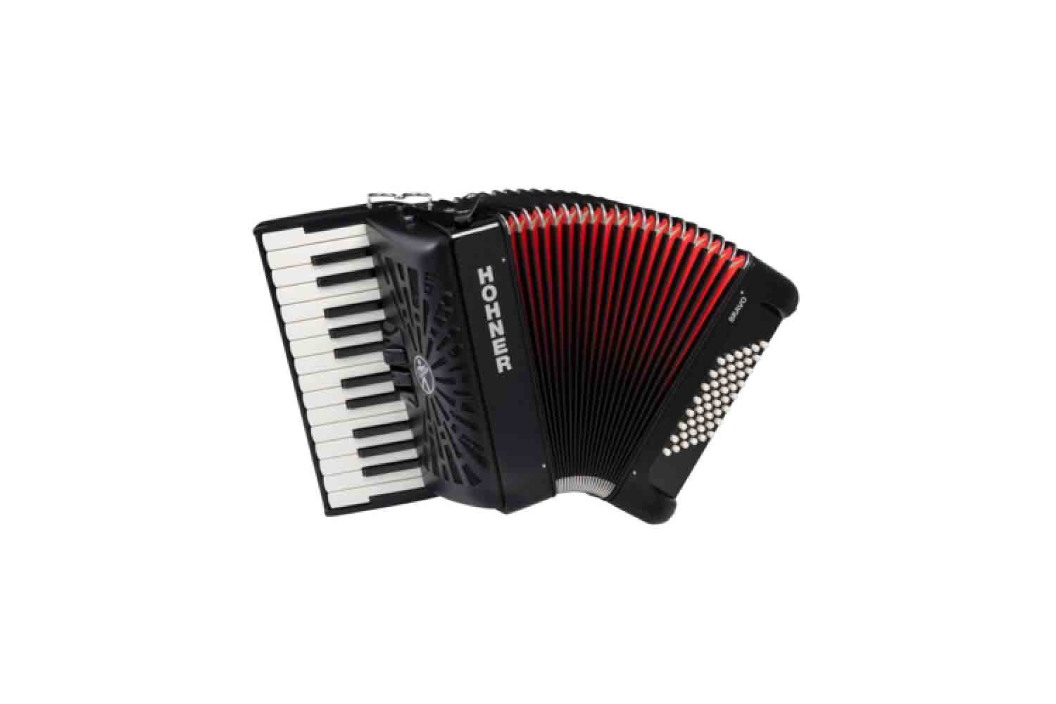 Аккордеон 1/2 Hohner BRAVO II 48 Black Аккордеон 1/2 - фото 1