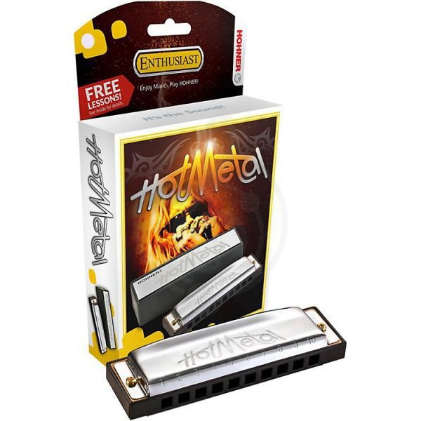 Диатоническая губная гармошка HOHNER M57206x Hot Metal F-major Губная гармошка (+ курс уроков) - фото 2