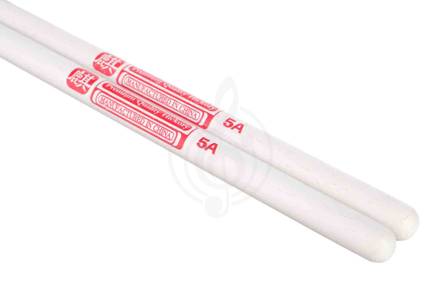 Барабанные палочки HUN 10103004 Colored Series QI 5A WHITE - Барабанные палочки, орех гикори, белые - фото 2