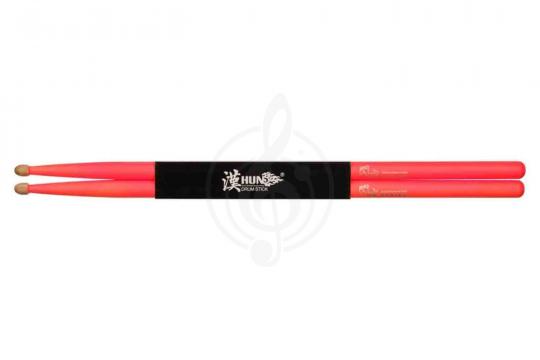Барабанные палочки HUN Fluorescent Series 5A - Барабанные палочки, оранжевые, орех гикори - фото 2