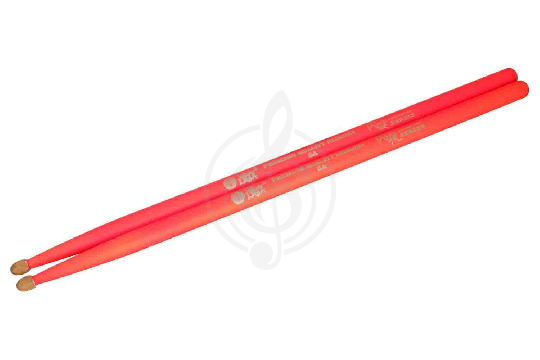 Барабанные палочки HUN Fluorescent Series 5A - Барабанные палочки, оранжевые, орех гикори - фото 1