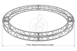 Изображение IMLIGHT Q25/31-D3 Круг квадратной конфигурации диаметром 3м, 250x250мм, d40x2 \ d16x2мм. Крепежный р