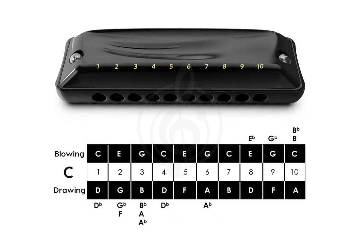 Диатоническая губная гармошка JDR Ninja-G - Губная гармошка - фото 8