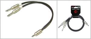 Изображение Kirlin Y-362PRL-3M/BK 24AWG - Кабель, mini Jack - 2 Jack, 3м