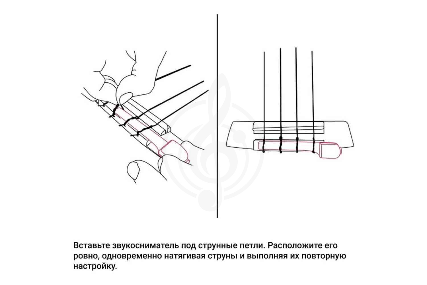Трансакустический звукосниматель KNA UK-1 - Звукосниматель для укулеле - фото 3
