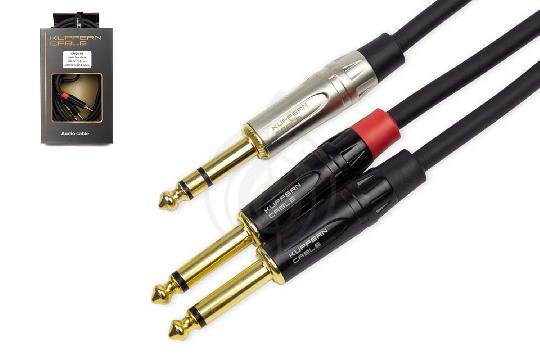 Изображение KUPFERN KFYC10 6M - Шнур аудио stereo Jack 1/4 - 2 х mono Jack 1/4