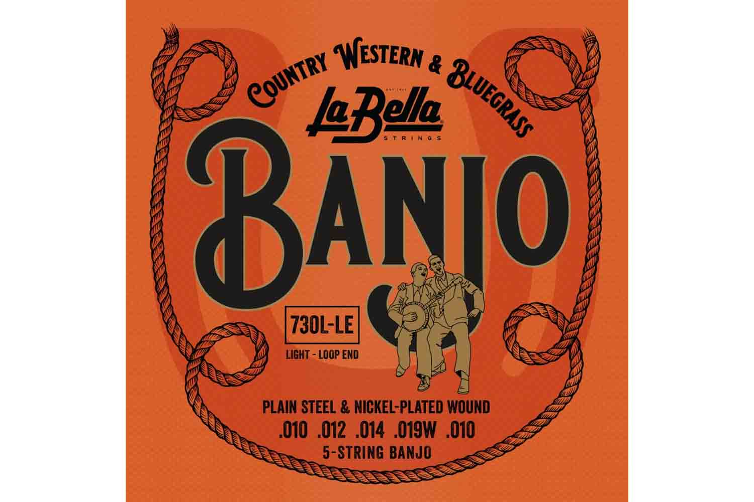 Струны для банджо La Bella 730L-LE Banjo - Комплект 5 струн - фото 1