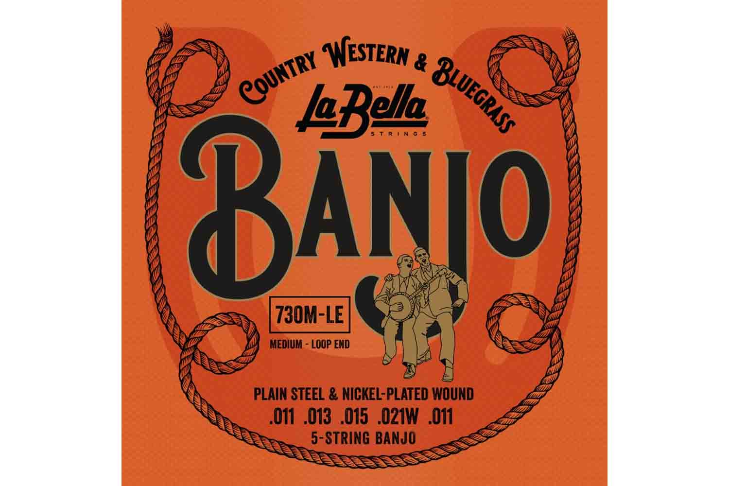 Струны для банджо La Bella 730M-LE - Струны для 5-струнного банджо - фото 1