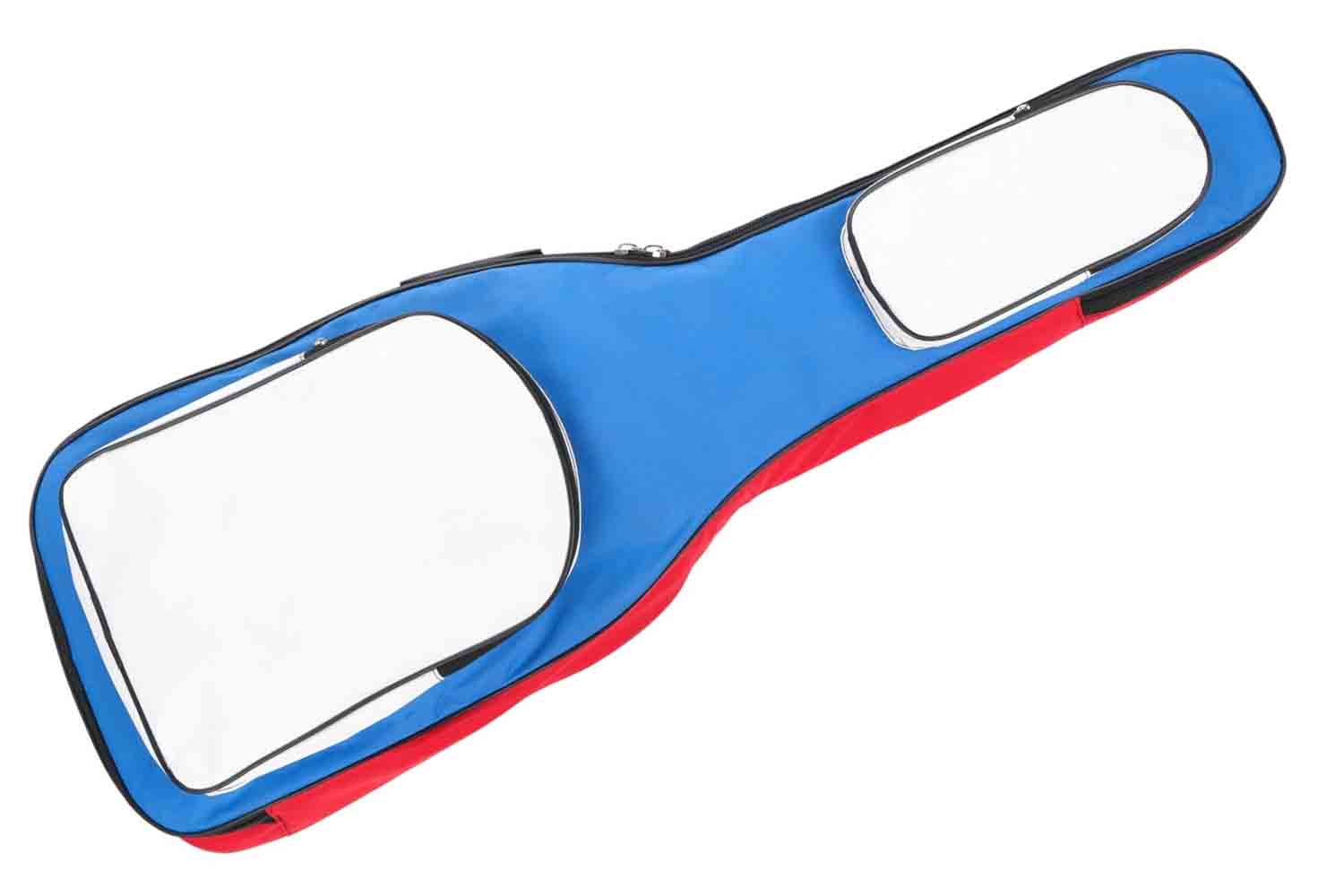 Чехол для электрогитары MEZZO MZ-ChGE-3red/blue/wh - Чехол для электрогитары, триколор - фото 1