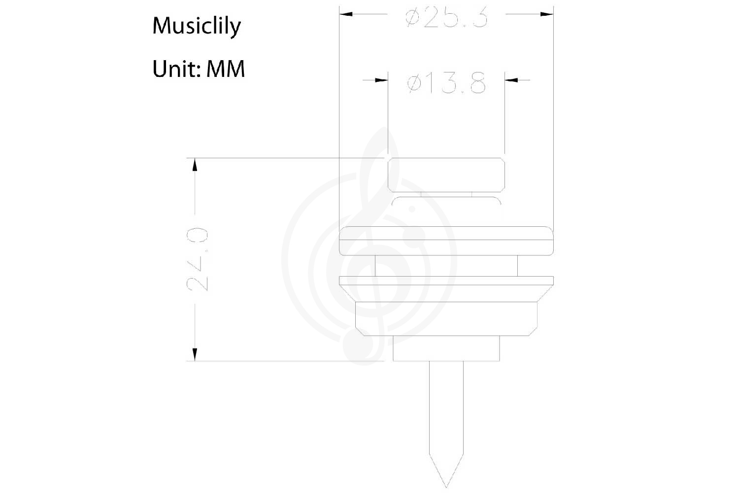  Musiclily M186 - Крепление ремня с блокировкой, хром - фото 2