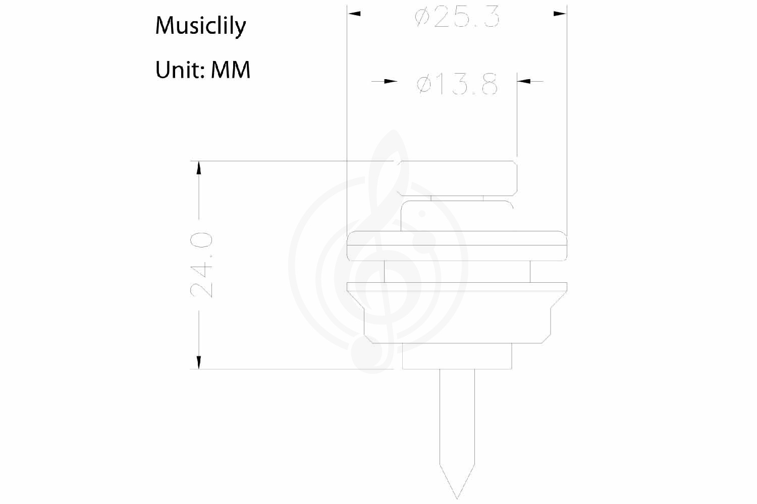  Musiclily M187-2 - Крепление ремня с блокировкой, золото - фото 2