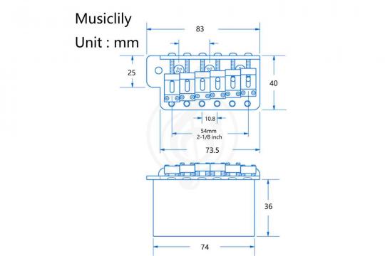  Musiclily MX1792CR - Бридж тремоло - фото 2