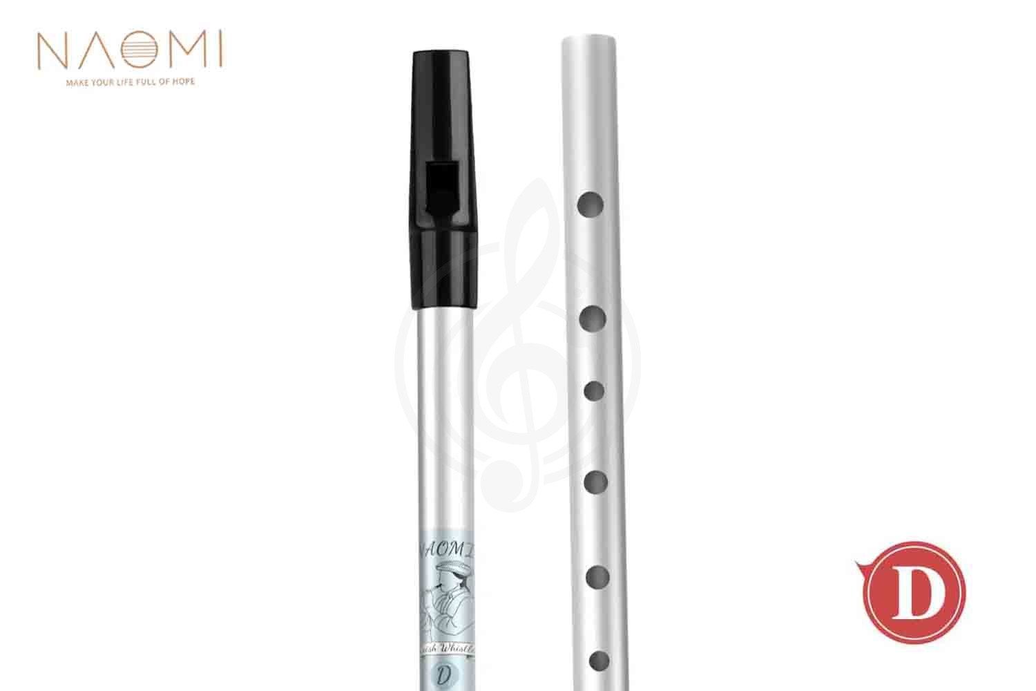 Вистл Naomi Irish Tin Whistle Aluminum D Silver - Тин Вистл Ре Алюминий - фото 5