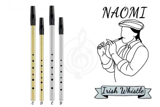 Вистл Naomi Irish Tin Whistle Brass D Silver - Тин Вистл Ре Латунь - фото 2