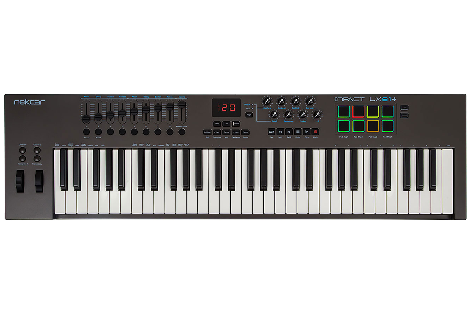 MIDI-клавиатура Nektar Impact LX 61+ USB - MIDI клавиатура - фото 1