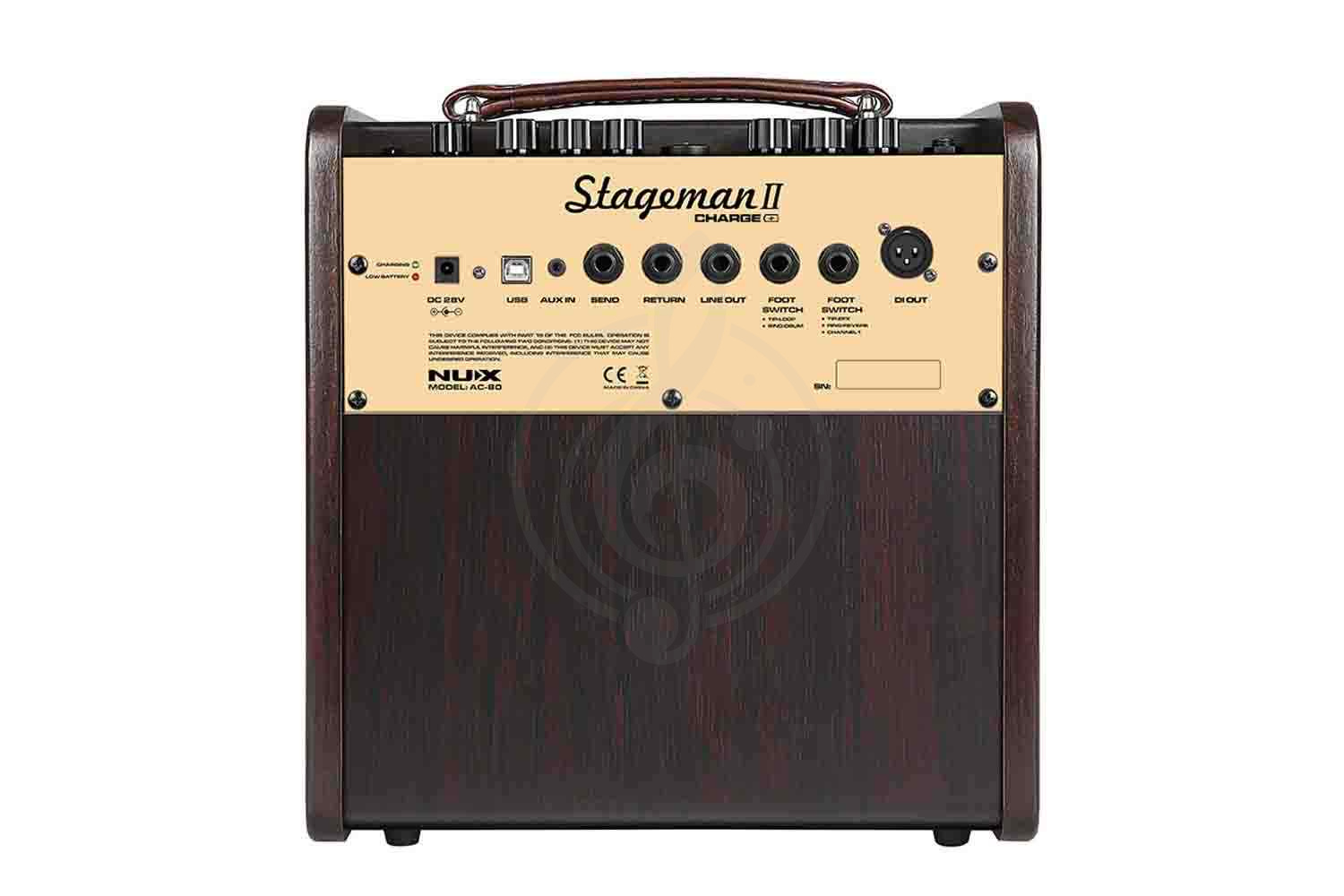 Комбоусилитель для акустической гитары Nux Cherub AC-80 Stageman II - Комбоусилитель для акустической гитары, 80 Вт, аккумуляторный - фото 3