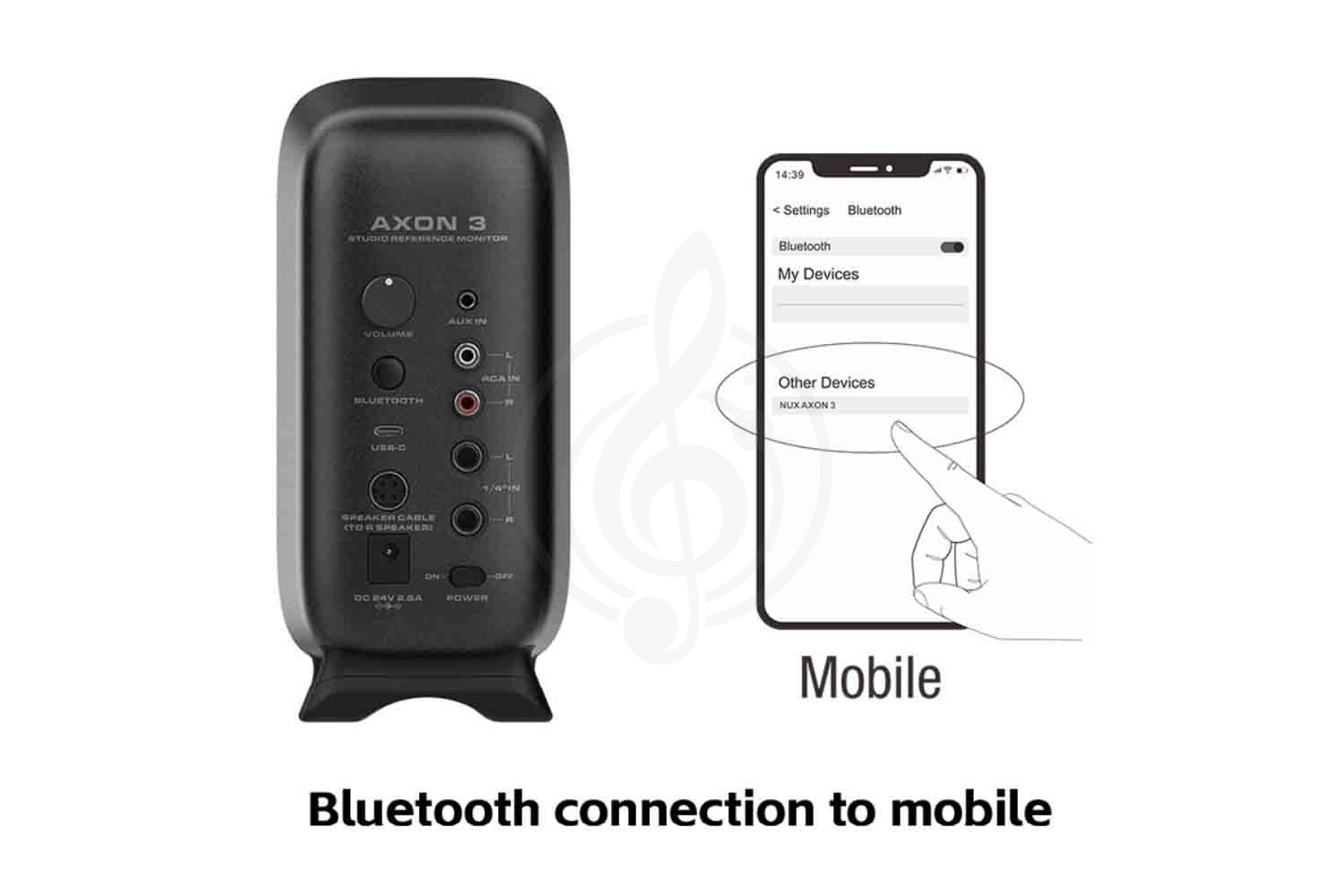 Студийный монитор Nux NFM-03-WH AXON-3 - Студийный монитор - фото 4