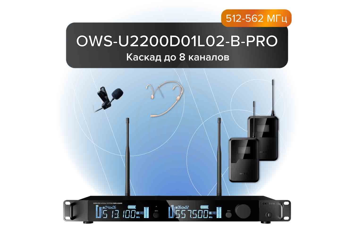 Радиосистема с головным микрофоном Октава OWS-U2200D01L02-B-PRO - Двухканальная радиосистема - фото 7
