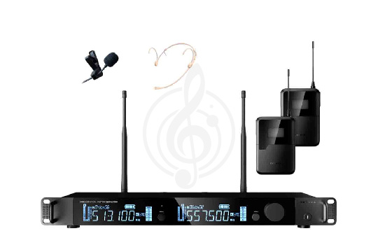 Радиосистема с головным микрофоном Октава OWS-U2200D01L02-B-PRO - Двухканальная радиосистема - фото 1