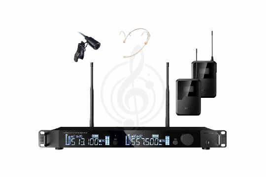 Радиосистема с головным микрофоном Октава OWS-U2200D01L03-B-PRO - Двухканальная радиосистема - фото 1