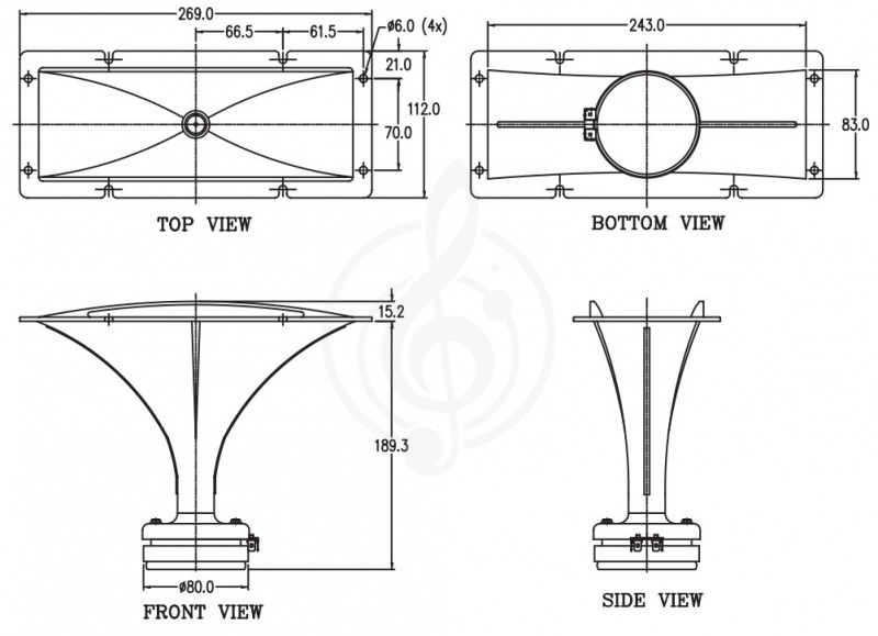 ВЧ драйвер PAUDIO PHT-404P Драйвер ВЧ с рупором, 20Вт, 8 Ом - фото 2