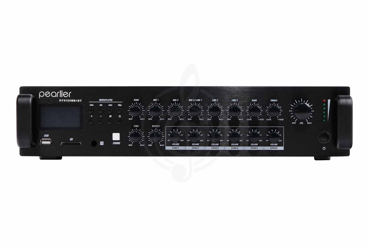Трансляционный усилитель мощности Pearller HY6120MB+BT - Усилитель мощности трансляционный, 120 Вт - фото 5