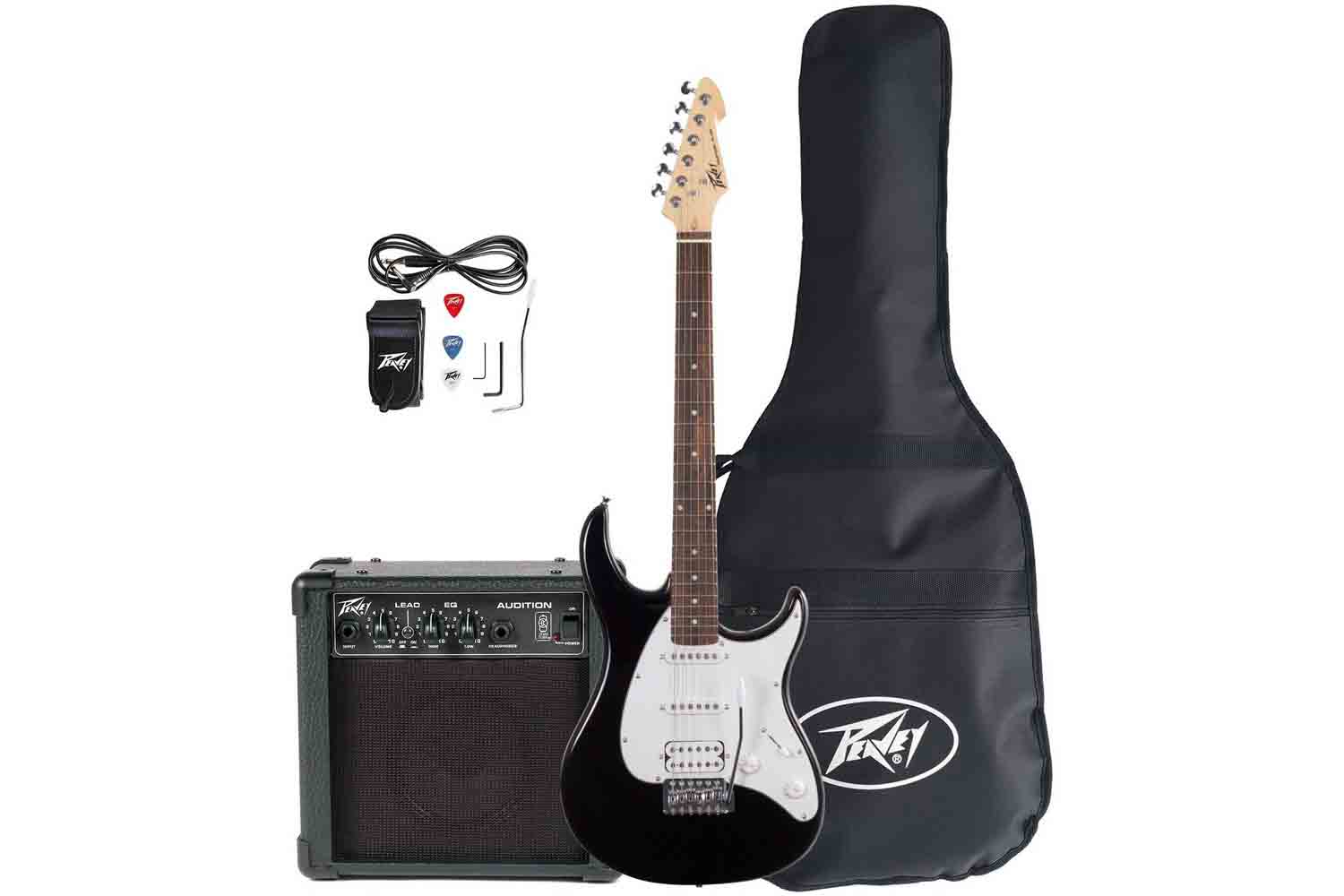 Электрогитара Superstrat PEAVEY Raptor Plus Pack Black - Электрогитара, комплект - фото 1