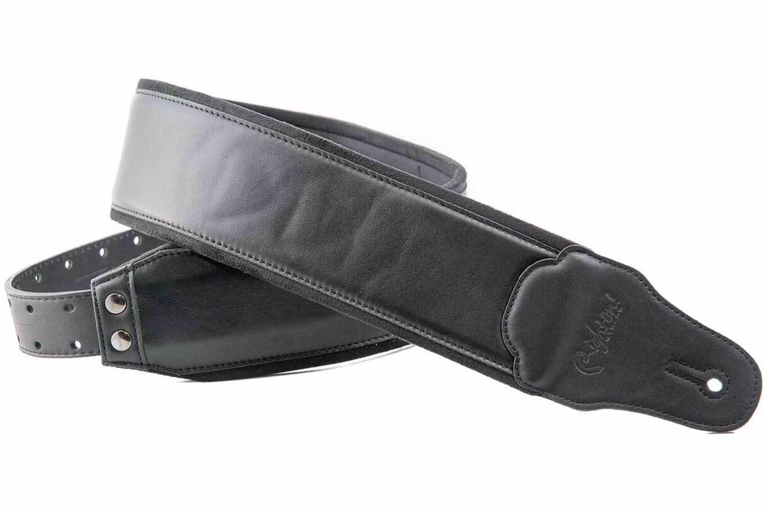 Ремень для гитары RightOn Straps Groove Smooth Black - Ремень для гитары кожаный - фото 1