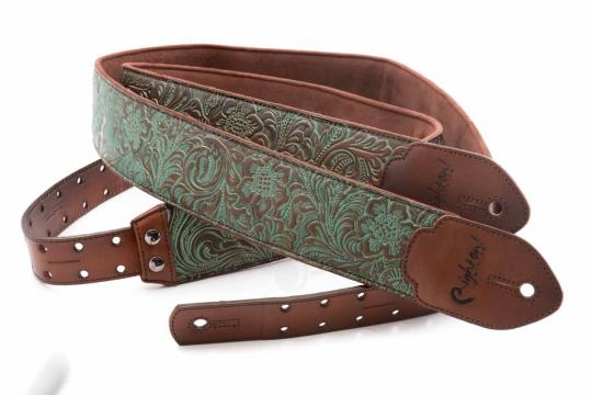 Ремень для гитары RightOn Straps Leathercraft Blackguard Teal - Ремень для гитары - фото 6