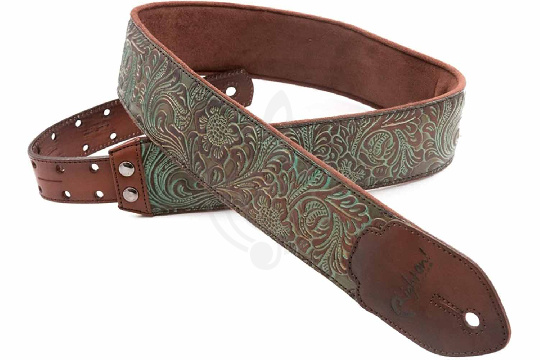 Ремень для гитары RightOn Straps Leathercraft Blackguard Teal - Ремень для гитары - фото 1