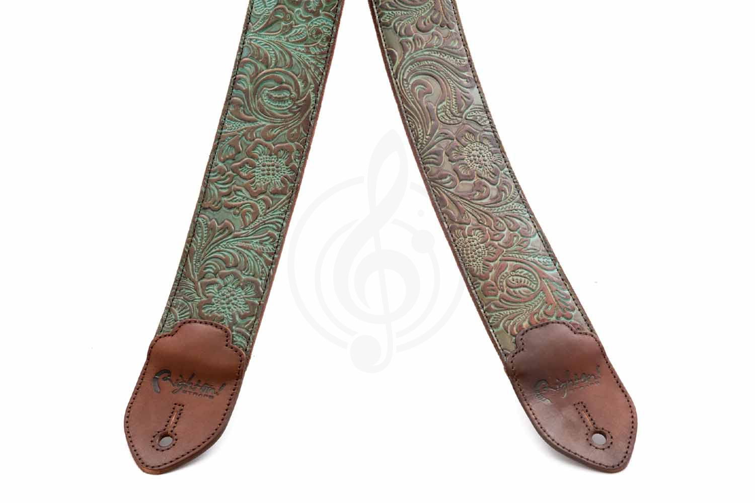 Ремень для гитары RightOn Straps Leathercraft Blackguard Teal - Ремень для гитары - фото 4