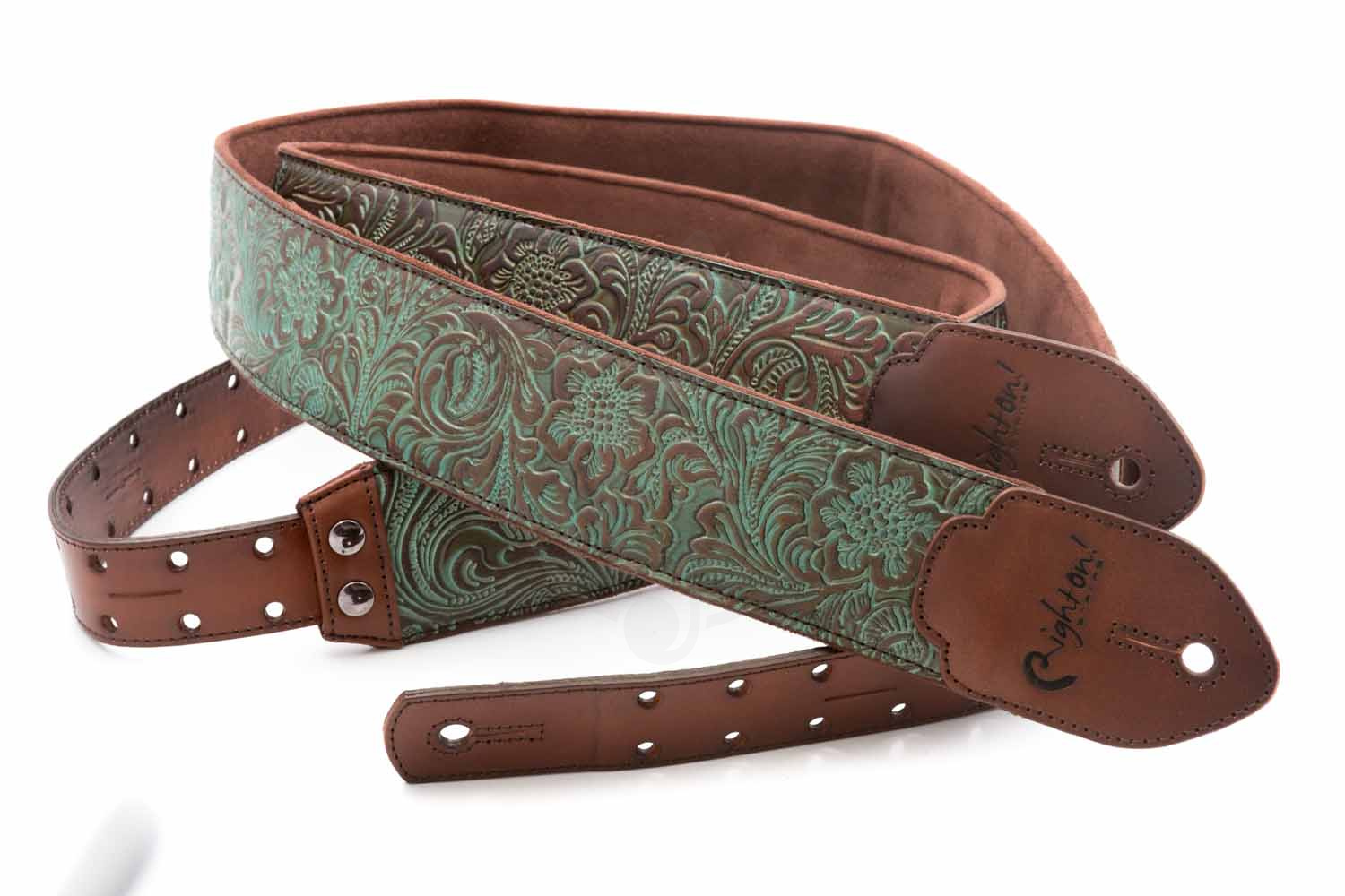 Ремень для гитары RightOn Straps Leathercraft Blackguard Teal - Ремень для гитары - фото 6