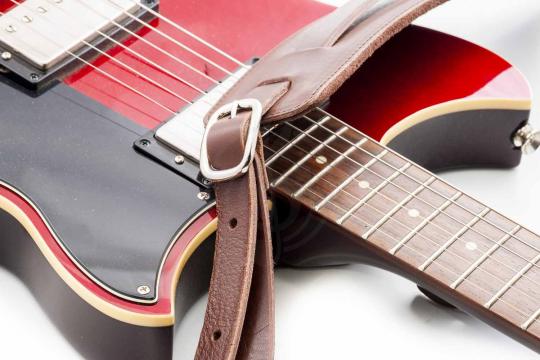 Ремень для гитары RightOn Straps Leathercraft Slim Brown - Ремень для гитары - фото 5