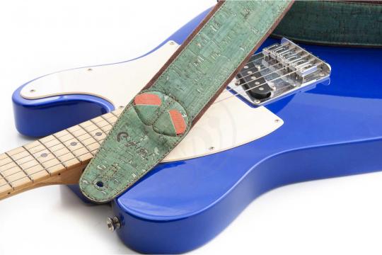 Ремень для гитары RightOn Straps Mojo Cork Teal - Ремень для гитары - фото 4