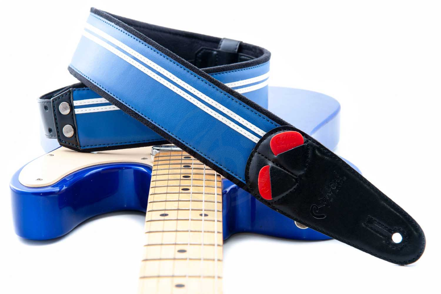 Ремень для гитары RightOn Straps Mojo Race Blue - Ремень для гитары - фото 4