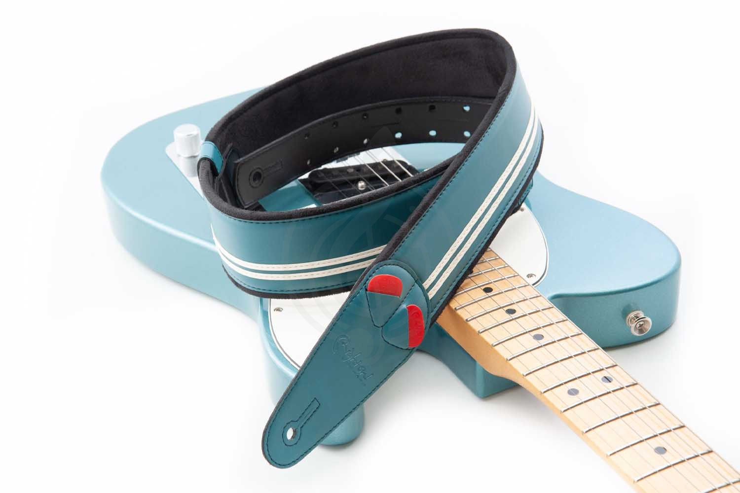 Ремень для гитары RightOn Straps Mojo Race Teal - Ремень для гитары - фото 4