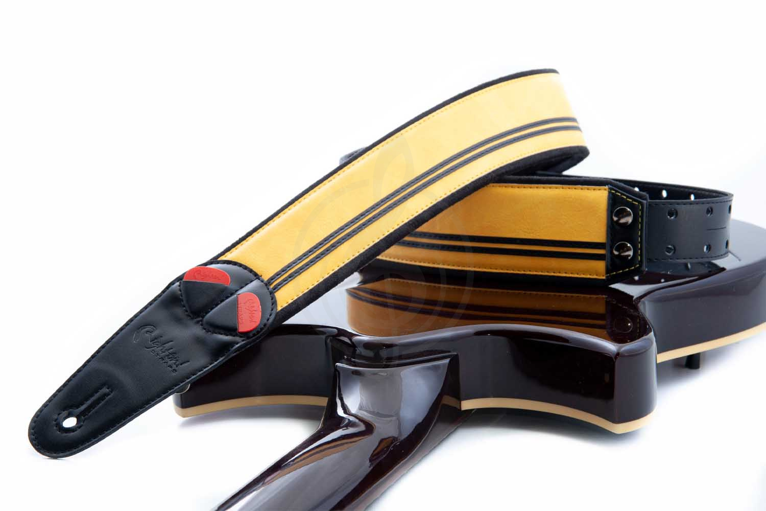 Ремень для гитары RightOn Straps Mojo Race Yellow - Ремень для гитары - фото 3