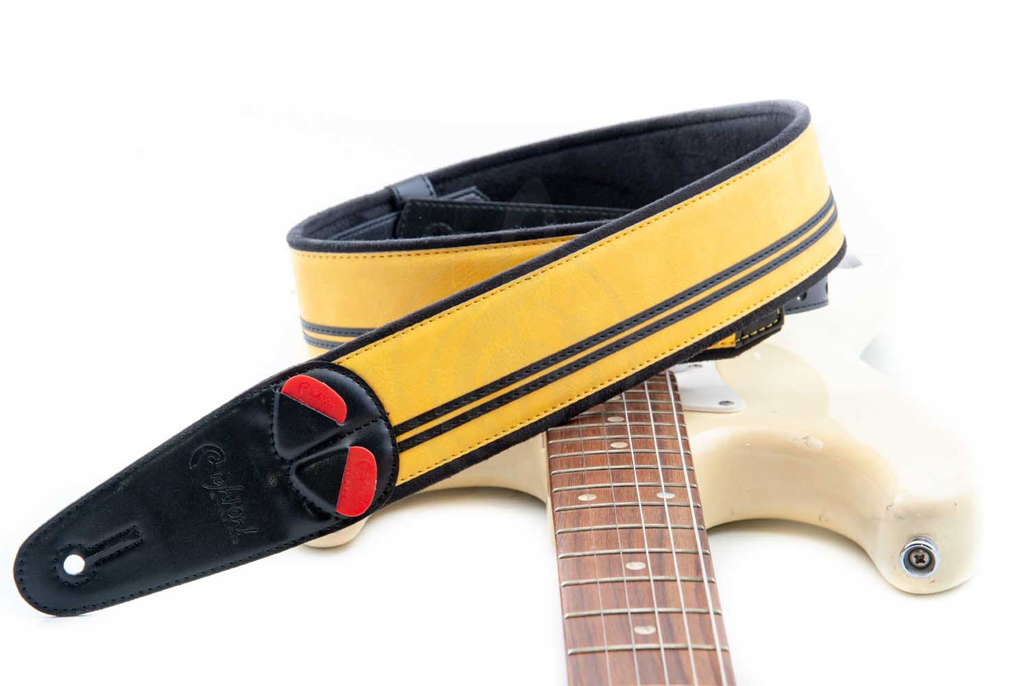 Ремень для гитары RightOn Straps Mojo Race Yellow - Ремень для гитары - фото 4