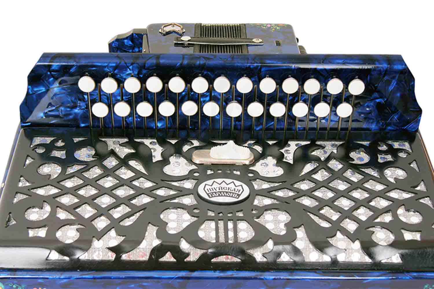 Гармонь Шуйская гармонь S32XL-A-BL - Гармонь "Шуйская" 25х25-III-2, синяя - фото 4