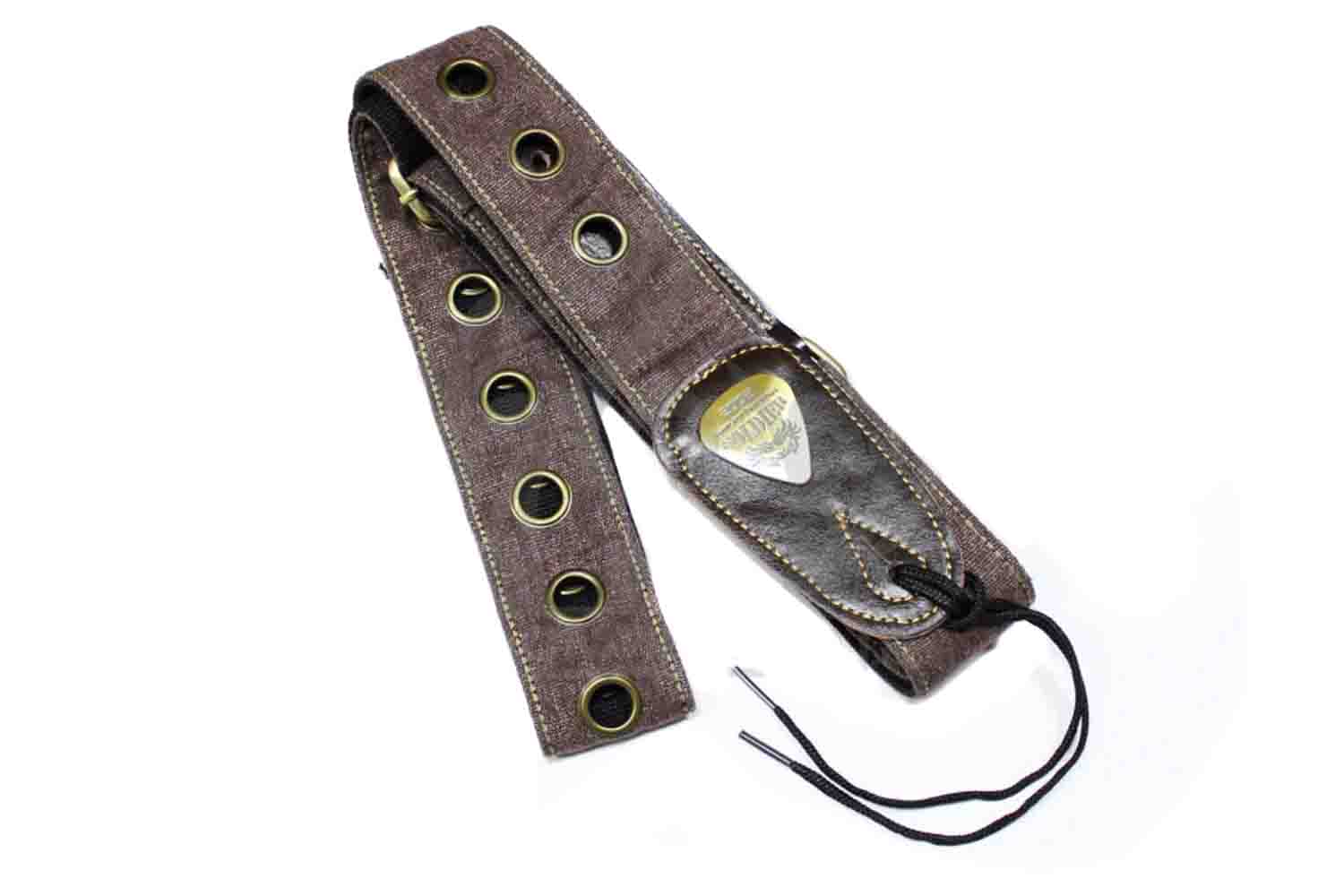 Ремень для гитары  SOLDIER STP-CM-1308 Ремень гитарный, софт, цвет коричневый - фото 1