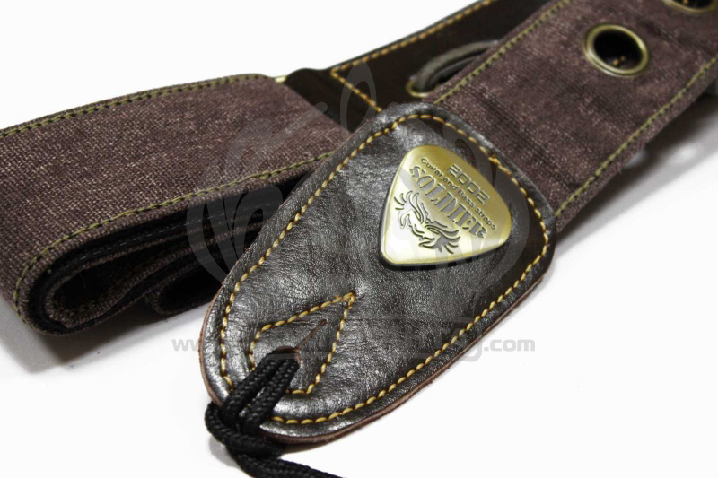 Ремень для гитары  SOLDIER STP-CM-1308 Ремень гитарный, софт, цвет коричневый - фото 2