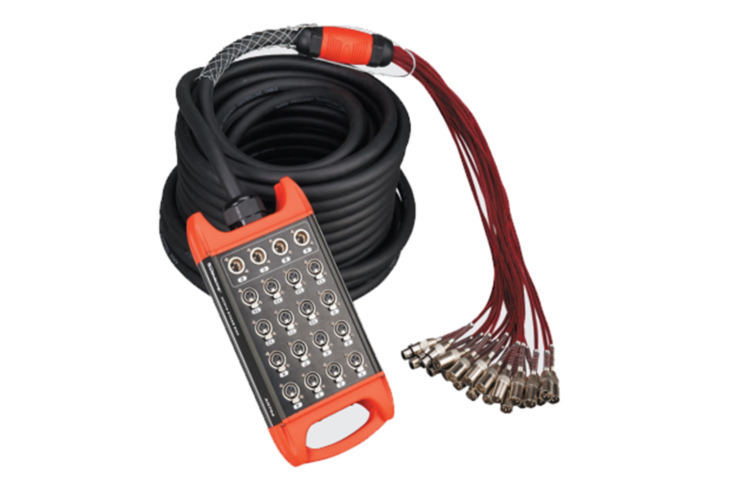 Мультикор Soundking BCB402-10m - Сценическая коммутационная коробка 12xXLR входов - 4xXLR выходов - фото 1