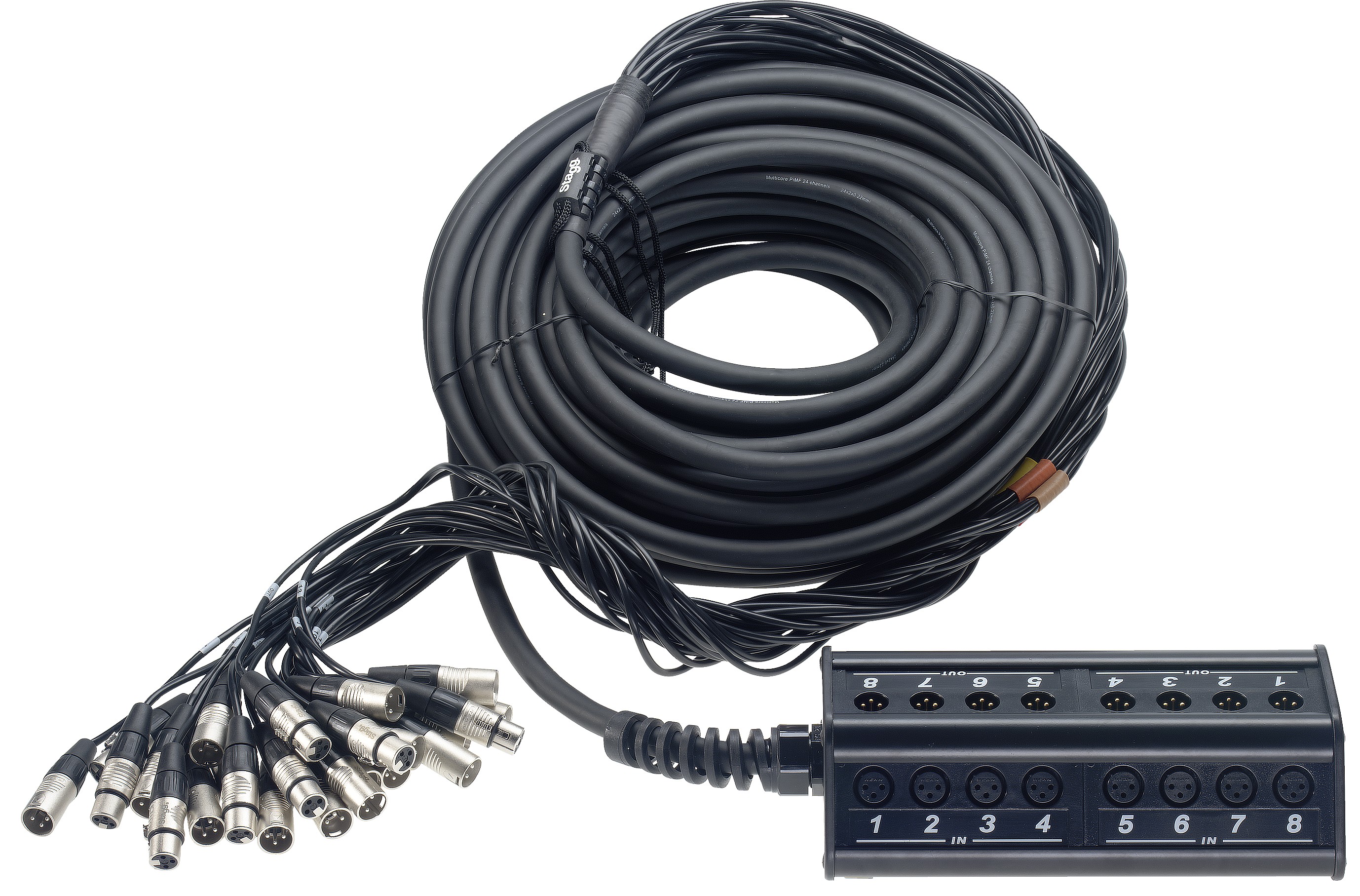 Мультикор STAGG NSB-30/16X8XR-мультикор (stage box) 16 x 8.Длина: 30 метров - фото 1