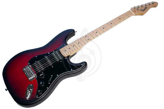 Электрогитара Stratocaster Strateg-6-redburst Электрогитара, красный санберст, Inspector - фото 1