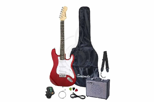 Электрогитара Stratocaster Sunsmile MEGP-DR - Комплект электрогитары - фото 1