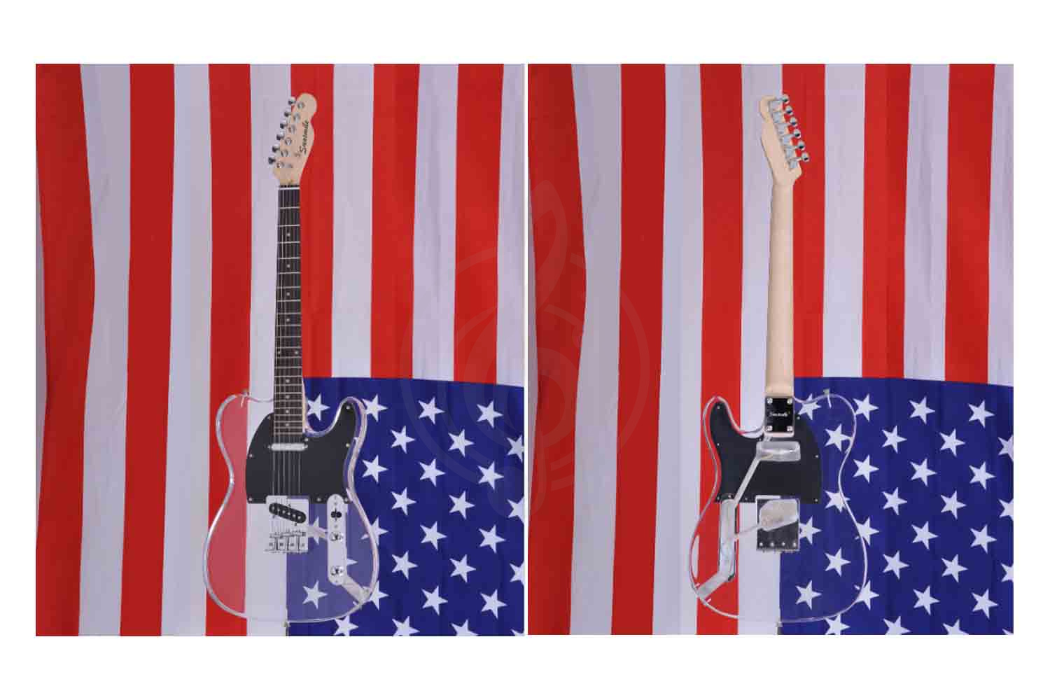 Электрогитара Telecaster Sunsmile SAC-TLA - Электрогитара, прозрачная - фото 2